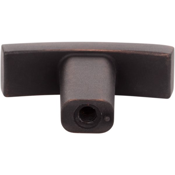 1-1/2" Overall Length Brushed Oil Rubbed Bronze Square Thatcher Cabinet "T" Knob - Image 5