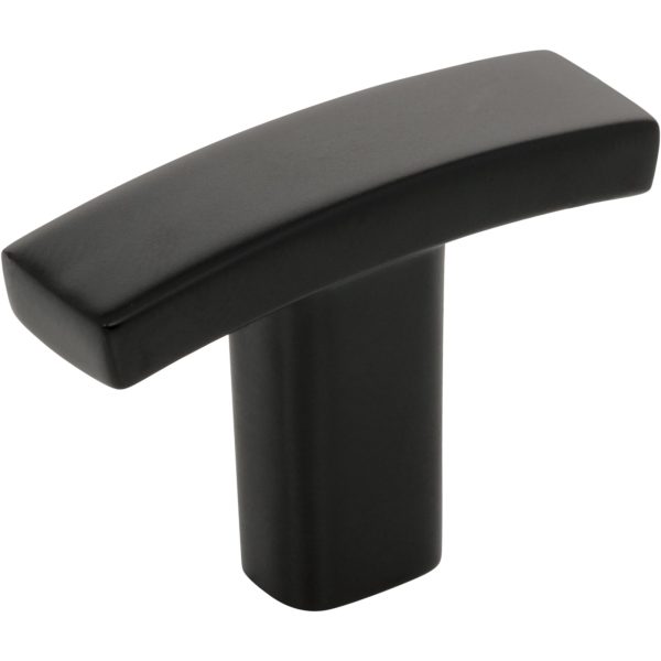 1-1/2" Overall Length Matte Black Square Thatcher Cabinet "T" Knob