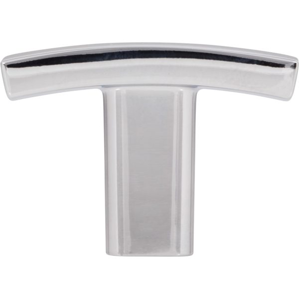 1-1/2" Overall Length Polished Chrome Square Thatcher Cabinet "T" Knob - Image 6