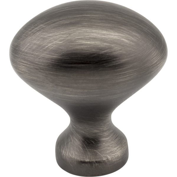 1-1/8" Overall Length Brushed Pewter Oval Merryville Cabinet Knob - Image 3
