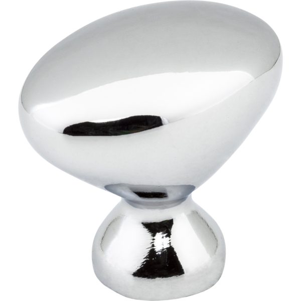 1-1/4" Overall Length Polished Chrome Oval Merryville Cabinet Knob