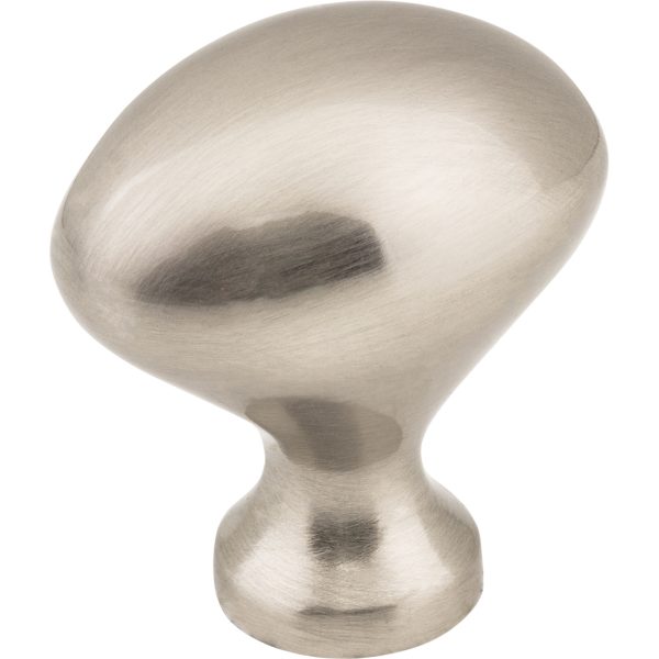 1-1/8" Overall Length Satin Nickel Oval Merryville Cabinet Knob