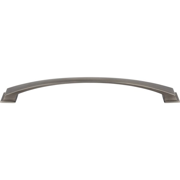 12" Center-to-Center Brushed Pewter Arched Roman Appliance Handle - Image 3