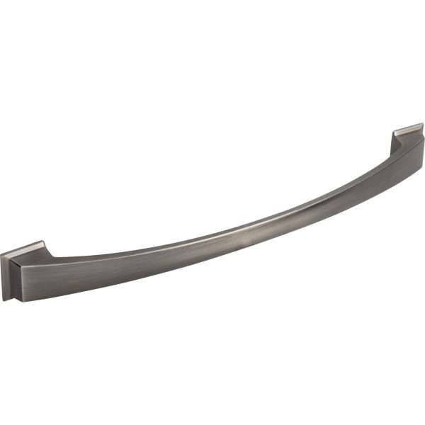 12" Center-to-Center Brushed Pewter Arched Roman Appliance Handle - Image 4