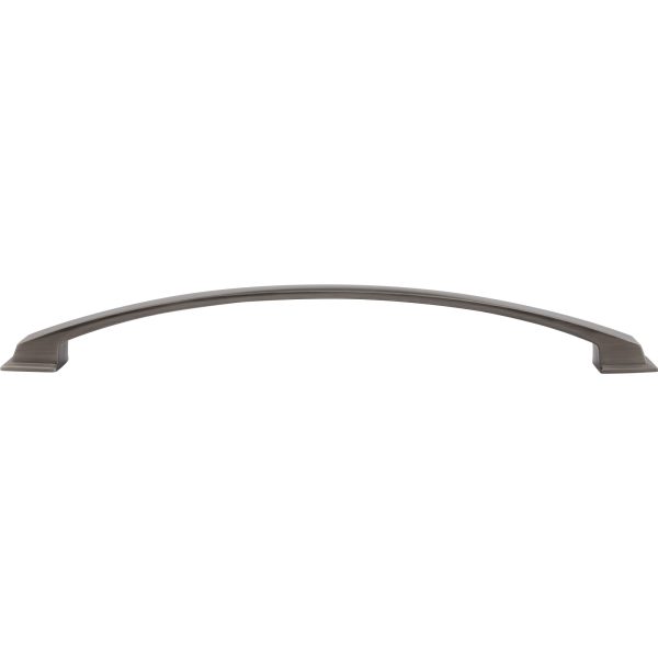 12" Center-to-Center Brushed Pewter Arched Roman Appliance Handle - Image 6