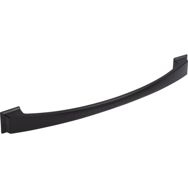 12" Center-to-Center Matte Black Arched Roman Appliance Handle - Image 4