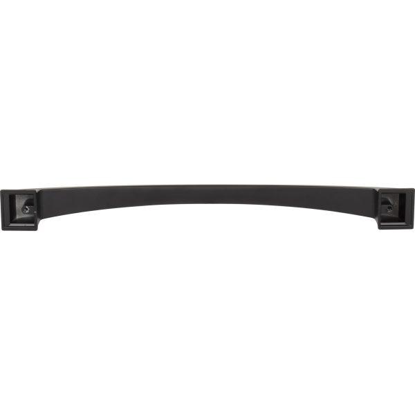 12" Center-to-Center Matte Black Arched Roman Appliance Handle - Image 5