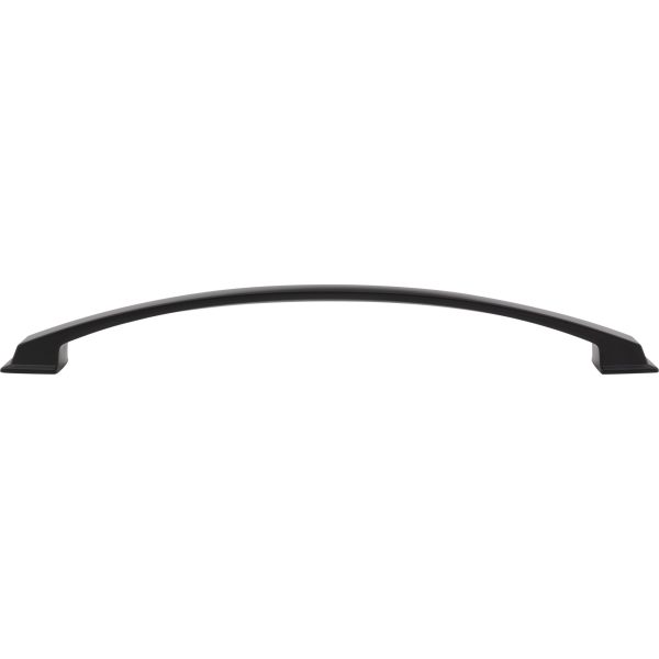 12" Center-to-Center Matte Black Arched Roman Appliance Handle - Image 6