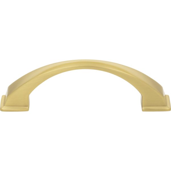 96 mm Center-to-Center Brushed Gold Arched Roman Cabinet Pull - Image 3