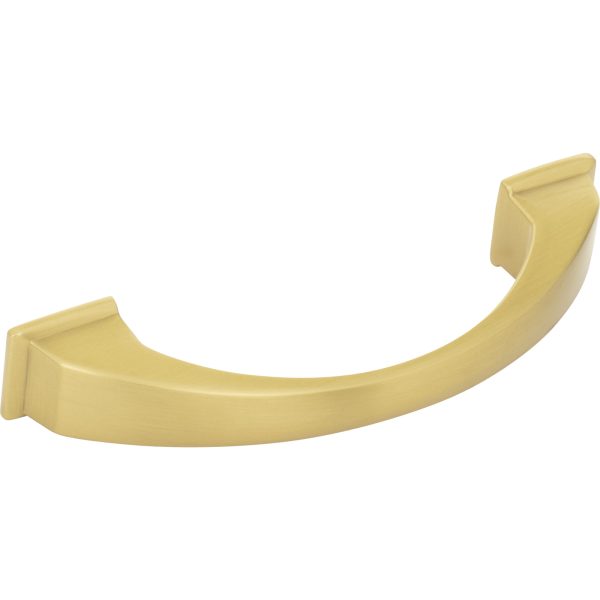 96 mm Center-to-Center Brushed Gold Arched Roman Cabinet Pull - Image 4