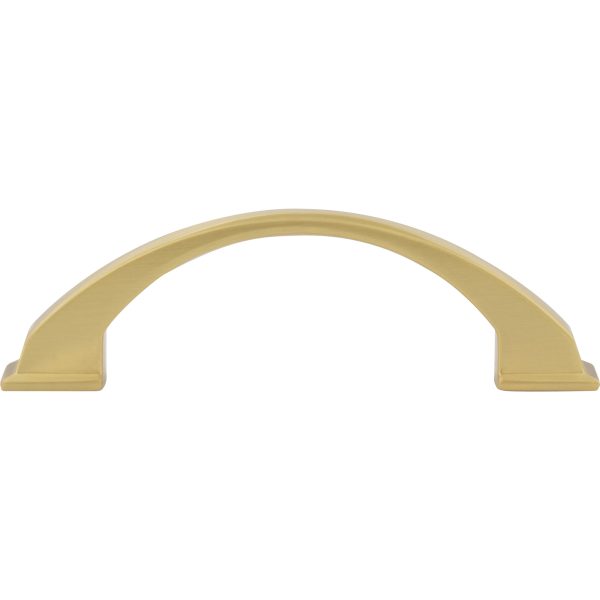 96 mm Center-to-Center Brushed Gold Arched Roman Cabinet Pull - Image 6