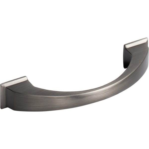 96 mm Center-to-Center Brushed Pewter Arched Roman Cabinet Pull - Image 4