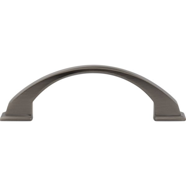 96 mm Center-to-Center Brushed Pewter Arched Roman Cabinet Pull - Image 6