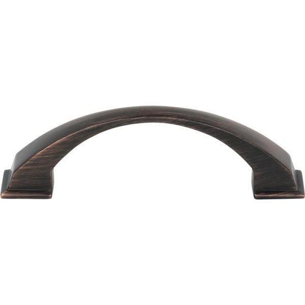 96 mm Center-to-Center Brushed Oil Rubbed Bronze Arched Roman Cabinet Pull - Image 3