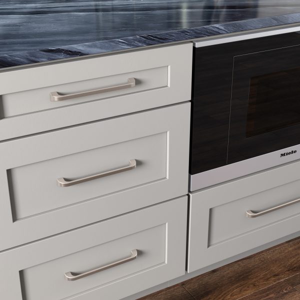 160 mm Center-to-Center Satin Nickel Square Marlo Cabinet Pull - Image 4