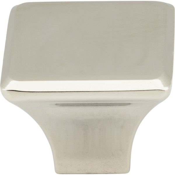 1-1/4" Overall Length Polished Nickel Square Marlo Cabinet Knob - Image 3