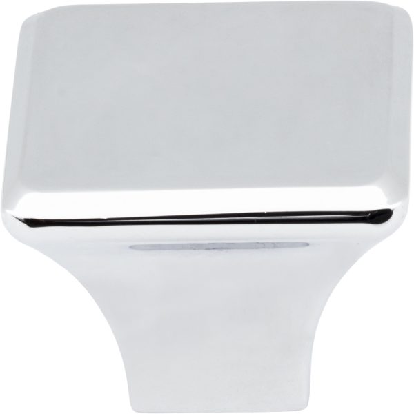1-1/4" Overall Length Polished Chrome Square Marlo Cabinet Knob - Image 3