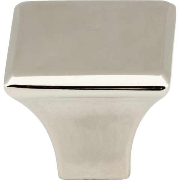 1-1/8" Overall Length Polished Nickel Square Marlo Cabinet Knob - Image 3