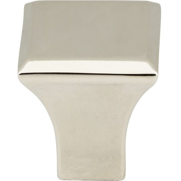 7/8" Overall Length Polished Nickel Square Marlo Cabinet Knob - Image 3