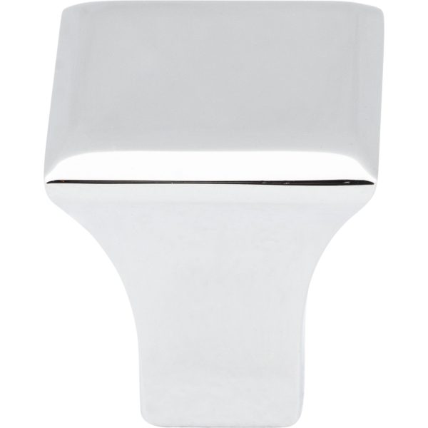 7/8" Overall Length Polished Chrome Square Marlo Cabinet Knob - Image 3