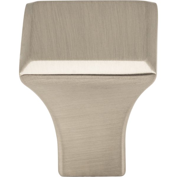 7/8" Overall Length Satin Nickel Square Marlo Cabinet Knob - Image 3