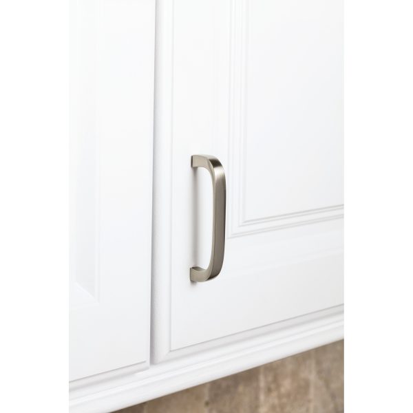 160 mm Center-to-Center Satin Nickel Square Slade Cabinet Pull - Image 4