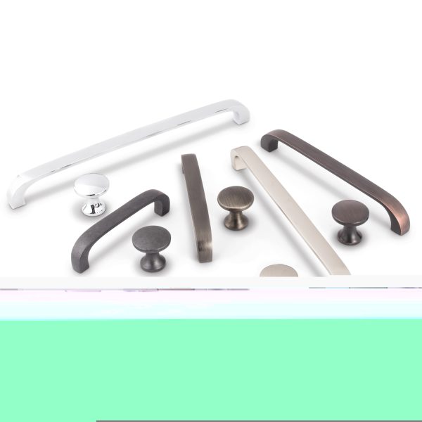 192 mm Center-to-Center Brushed Pewter Square Slade Cabinet Pull - Image 5