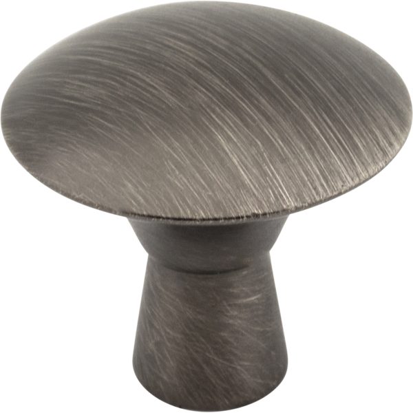 1-1/16" Diameter Brushed Pewter Zachary Cabinet Mushroom Knob