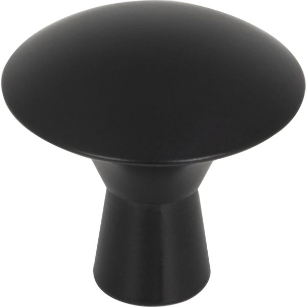 1-1/16" Diameter Matte Black Zachary Cabinet Mushroom Knob