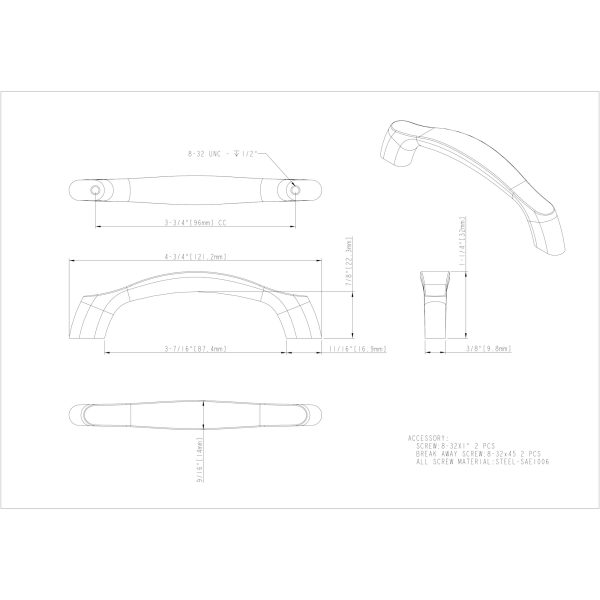 96 mm Center-to-Center Polished Chrome Aiden Cabinet Pull - Image 4