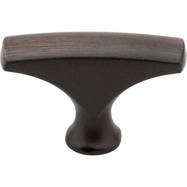 1-5/8" Overall Length Brushed Oil Rubbed Bronze Aiden Cabinet "T" Knob - Image 3