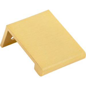 1-1/4" Overall Length Aluminum Brushed Gold Edgefield Cabinet Tab Pull