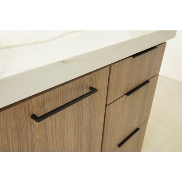 1-1/4" Overall Length Matte Black Edgefield Cabinet Tab Pull - Image 6