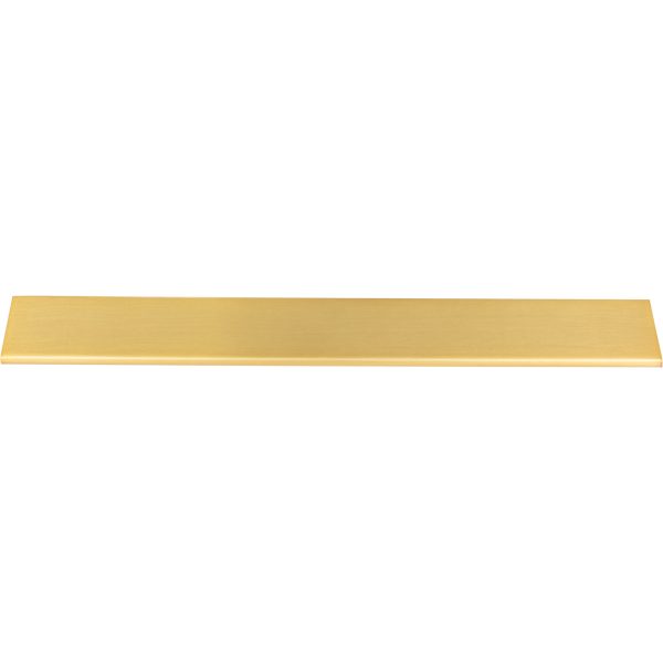 12" Overall Length Aluminum Brushed Gold Edgefield Cabinet Tab Pull - Image 3
