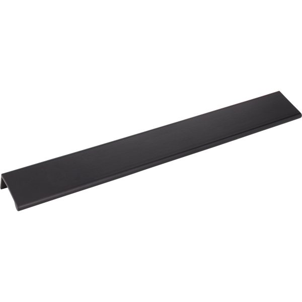 12" Overall Length Matte Black Edgefield Cabinet Tab Pull