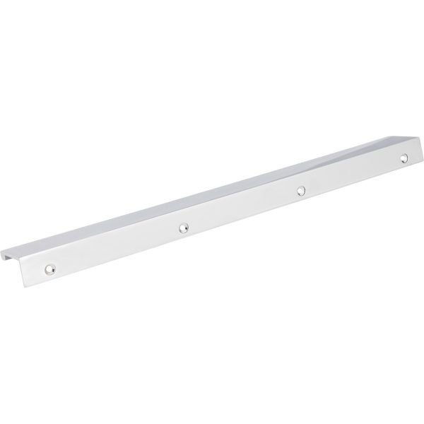 12" Overall Length Polished Chrome Edgefield Cabinet Tab Pull - Image 4