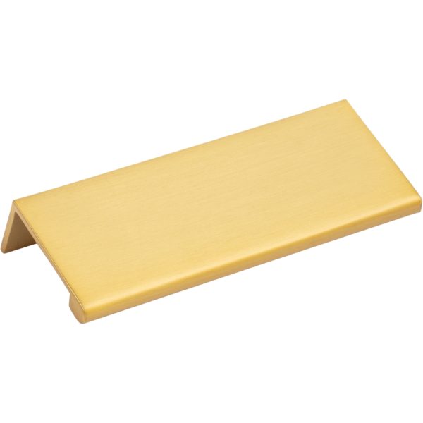 4" Overall Length Aluminum Brushed Gold Edgefield Cabinet Tab Pull