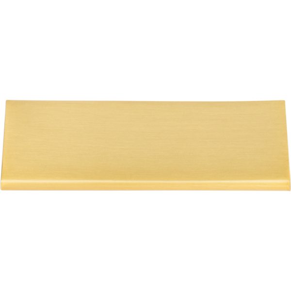 4" Overall Length Aluminum Brushed Gold Edgefield Cabinet Tab Pull - Image 3