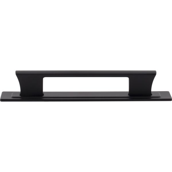Zander Pull and Backplate 5 1/16 Inch (c-c) Matte Black