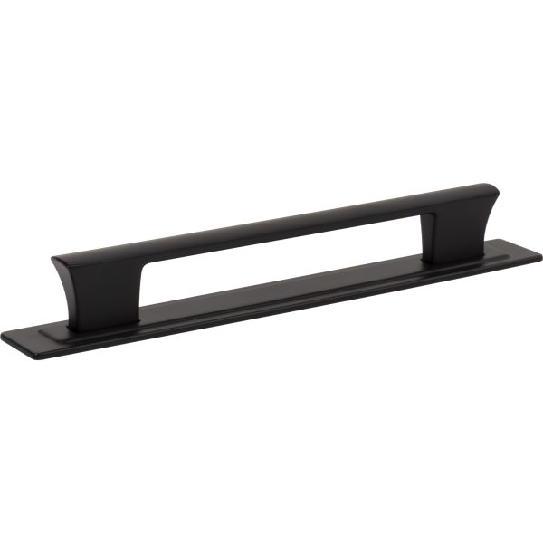 Zander Pull and Backplate 6 5/16 Inch (c-c) Matte Black - Image 3