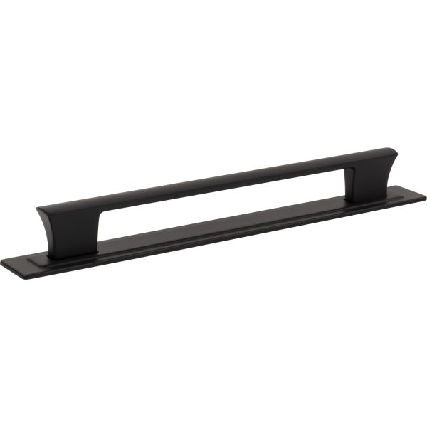 Zander Pull and Backplate 7 9/16 Inch (c-c) Matte Black - Image 3