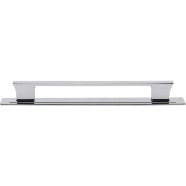 Zander Pull and Backplate 7 9/16 Inch (c-c) Polished Chrome