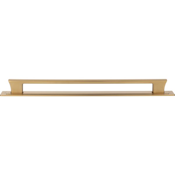 Zander Pull and Backplate 12 Inch (c-c) Warm Brass