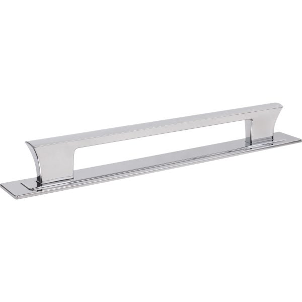 Zander App Pull and Backplate 12 Inch (c-c) Polished Chrome - Image 3