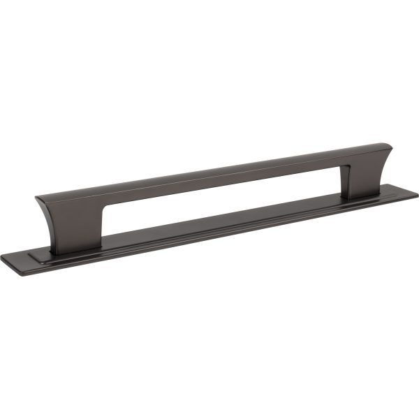 Zander App Pull and Backplate 12 Inch (c-c) Slate - Image 3