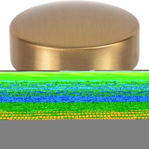 Lennox Knob 1 1/4 Inch Warm Brass