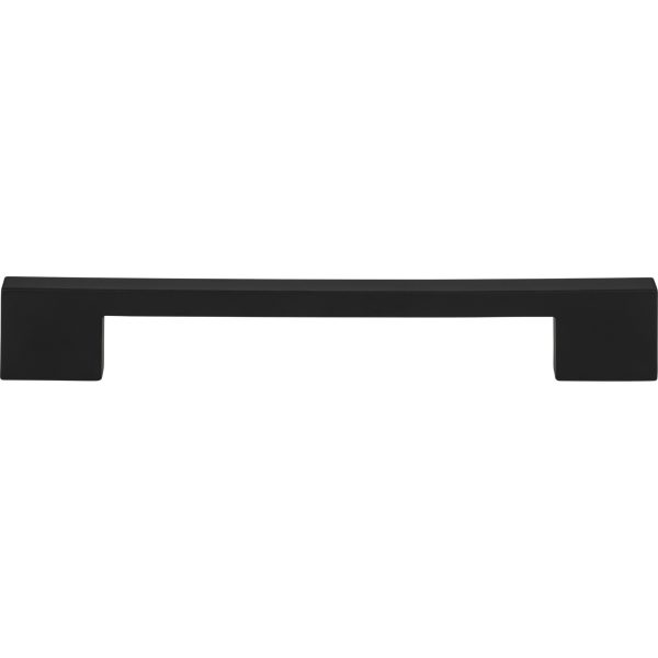 Thin Square Pull 7 9/16 Inch (c-c) Matte Black