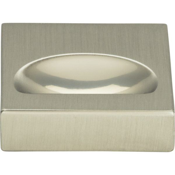 Thin Square Knob 1 1/4 Inch Brushed Nickel - Image 4