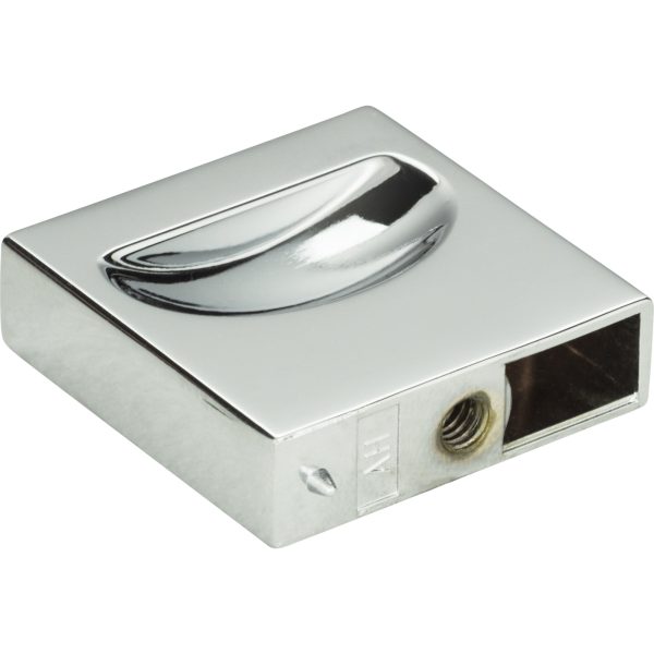 Thin Square Knob 1 1/4 Inch Polished Chrome - Image 3