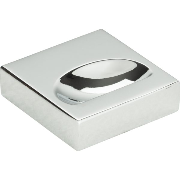 Thin Square Knob 1 1/4 Inch Polished Chrome - Image 4
